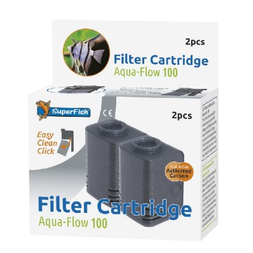 SuperFish Aqua-Flow 100/150 Easy Click Cartridges 2 stuks