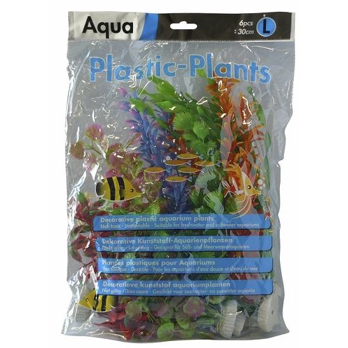 SuperFish Large Aqua Plastic Plants 30 cm - 6 stuks