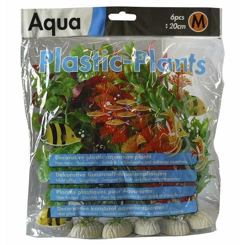 SuperFish Medium Aqua Plastic Plants 20 cm - 6 stuks